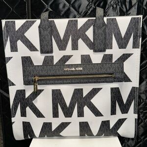 Michael Kors Monogram Black and White Tote